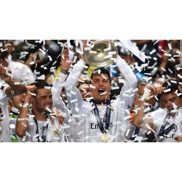 Cristiano Ronaldo Real Madrid UEFA FINAL 2013 2014 Soccer Jersey Shirt M - Picture 9 of 9